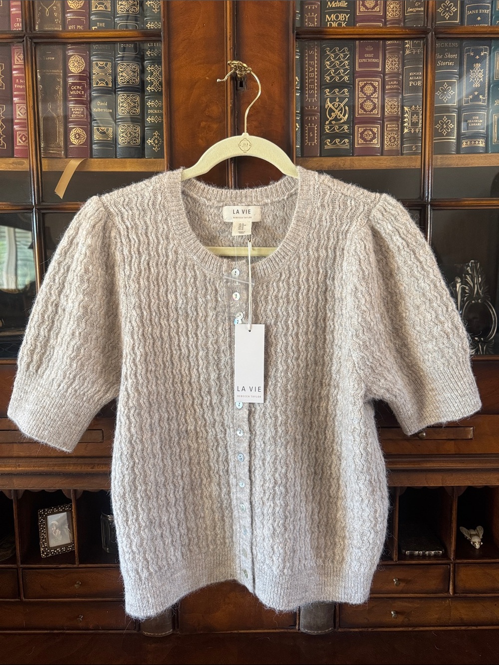 Rebecca Taylor La Vie Soft Knit Short-Sleeve Button Cardigan - New with Tags!